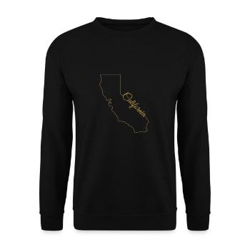 California This Place - Unisex Sweatshirt - black - Front - Alina (178cm) & Michal (187cm)