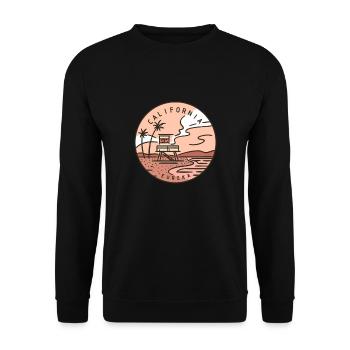 California This Place - Unisex Sweatshirt - black - Front - Alina (178cm) & Michal (187cm)