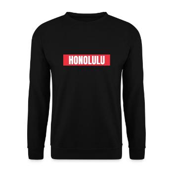 Waikiki Honolulu Island - Unisex Sweatshirt - black - Front - Alina (178cm) & Michal (187cm)