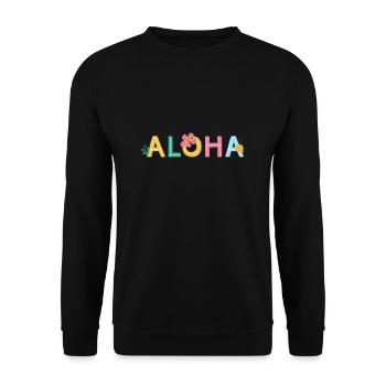 Waikiki Honolulu Island - Unisex Sweatshirt - black - Front - Alina (178cm) & Michal (187cm)
