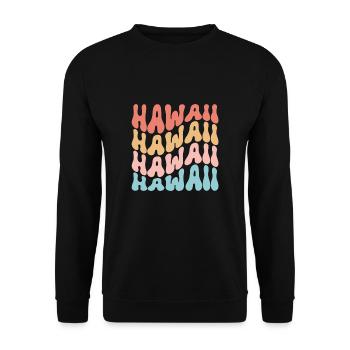Waikiki Honolulu Island - Unisex Sweatshirt - black - Front - Alina (178cm) & Michal (187cm)