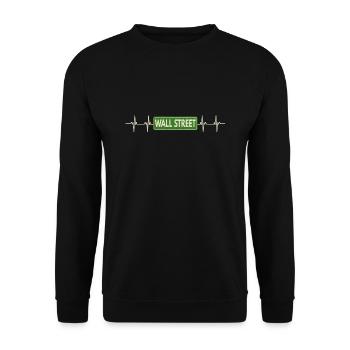NY Stock Exchange Bull - Unisex Sweatshirt - black - Front - Alina (178cm) & Michal (187cm)