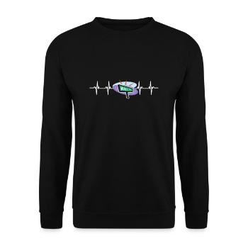 NY Stock Exchange Bull - Unisex Sweatshirt - black - Front - Alina (178cm) & Michal (187cm)