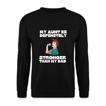 My Aunt Is Definitely Cooler Than My Dad - Unisex Sweatshirt - black - Front - Alina (178cm) & Michal (187cm)