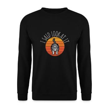 Cat Butthole - Unisex Sweatshirt - black - Front - Alina (178cm) & Michal (187cm)