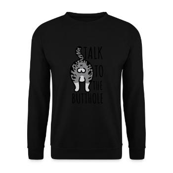 Cat Butthole - Unisex Sweatshirt - black - Front - Alina (178cm) & Michal (187cm)