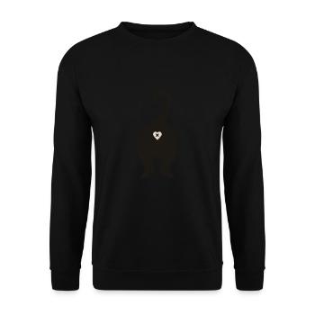 Cat Butthole - Unisex Sweatshirt - black - Front - Alina (178cm) & Michal (187cm)