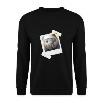Cat Butthole - Unisex Sweatshirt - black - Front - Alina (178cm) & Michal (187cm)