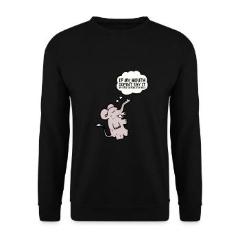 Si ma bouche ne dis-le pas, mon visage le fera certainement: - Sweat-shirt Unisexe - noir - Devant - Alina (178cm) & Michal (187cm)