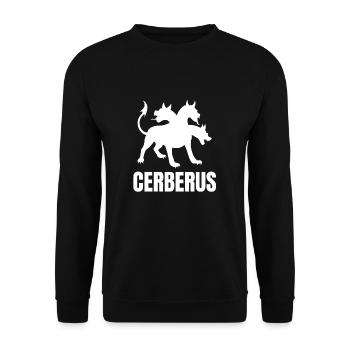 Three headed Dog Greek Mythology God Ancient - Unisex Pullover - Schwarz - Vorne - Alina (178cm) & Michal (187cm)