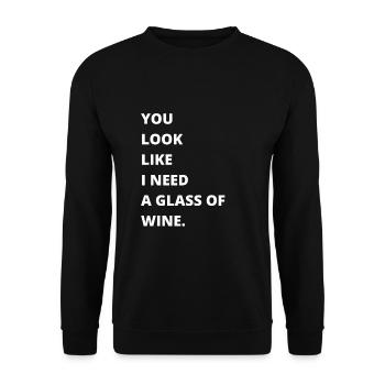 Dégustation de vin - Le vin est ma couleur préférée - Sweat-shirt Unisexe - noir - Devant - Alina (178cm) & Michal (187cm)