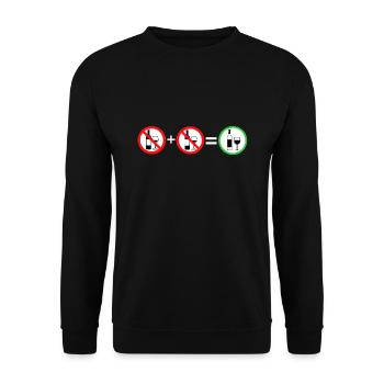 Dégustation de vin - Le vin est ma couleur préférée - Sweat-shirt Unisexe - noir - Devant - Alina (178cm) & Michal (187cm)