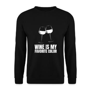 Dégustation de vin - Le vin est ma couleur préférée - Sweat-shirt Unisexe - noir - Devant - Alina (178cm) & Michal (187cm)