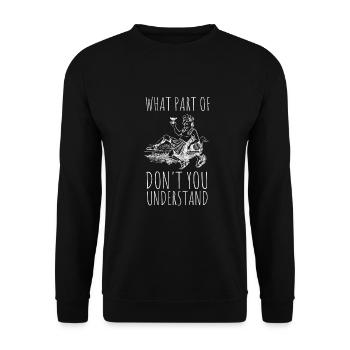 Dégustation de vin - Le vin est ma couleur préférée - Sweat-shirt Unisexe - noir - Devant - Alina (178cm) & Michal (187cm)