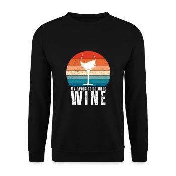 Dégustation de vin - Le vin est ma couleur préférée - Sweat-shirt Unisexe - noir - Devant - Alina (178cm) & Michal (187cm)