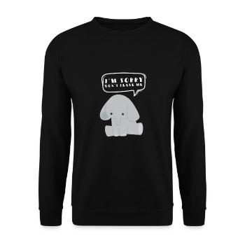 Couples Apology - I'm sorry don't leave me - Unisex Sweatshirt - black - Front - Alina (178cm) & Michal (187cm)