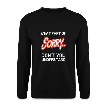 Couples Apology - I'm sorry don't leave me - Unisex Sweatshirt - black - Front - Alina (178cm) & Michal (187cm)