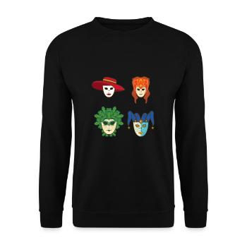 Venice Gondola Italy Venezia - Unisex Pullover - Schwarz - Vorne - Alina (178cm) & Michal (187cm)