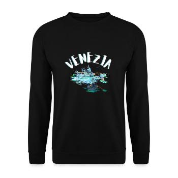Venice Gondola Italy Venezia - Unisex Pullover - Schwarz - Vorne - Alina (178cm) & Michal (187cm)