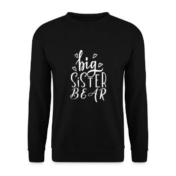 Siblings - Im the big sister bear - Unisex Sweatshirt - black - Front - Alina (178cm) & Michal (187cm)