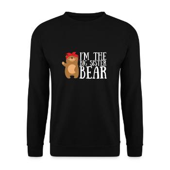 Frères et sœurs - Je suis la grande sœur ours - Sweat-shirt Unisexe - noir - Devant - Alina (178cm) & Michal (187cm)