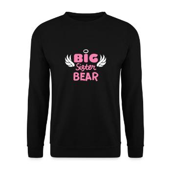 Frères et sœurs - Je suis la grande sœur ours - Sweat-shirt Unisexe - noir - Devant - Alina (178cm) & Michal (187cm)