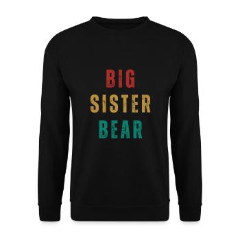 Siblings - Im the big sister bear - Unisex Sweatshirt - black - Front - Alina (178cm) & Michal (187cm)