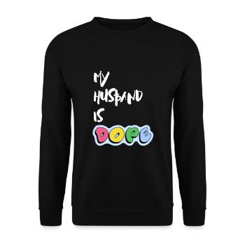 Matrimony - My Husband is - Unisex Sweatshirt - black - Front - Alina (178cm) & Michal (187cm)