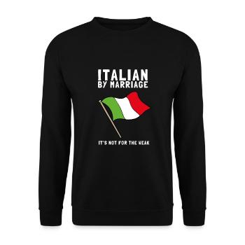 Italia - Italien par mariage - Sweat-shirt Unisexe - noir - Devant - Alina (178cm) & Michal (187cm)