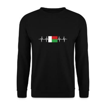 African Flag - Madagascar - Unisex Sweatshirt - black - Front - Alina (178cm) & Michal (187cm)