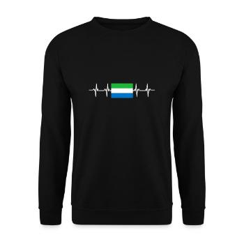 African Flag - Sierra Leone - Unisex Sweatshirt - black - Front - Alina (178cm) & Michal (187cm)