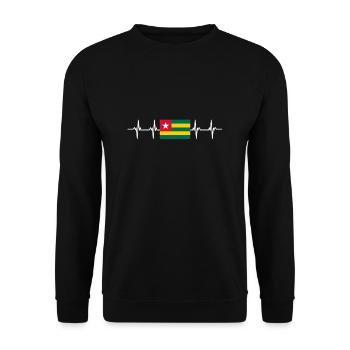 African Flag - Togo - Unisex Sweatshirt - black - Front - Alina (178cm) & Michal (187cm)