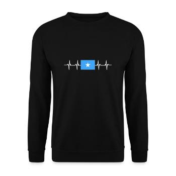 African Flag - Somalia - Unisex Sweatshirt - black - Front - Alina (178cm) & Michal (187cm)
