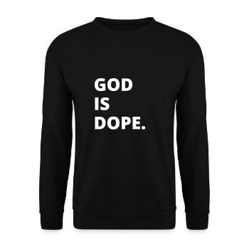 Christian - God Is Black And Red - Unisex Sweatshirt - black - Front - Alina (178cm) & Michal (187cm)