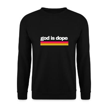 Christian - God Is Black And Red - Unisex Sweatshirt - black - Front - Alina (178cm) & Michal (187cm)