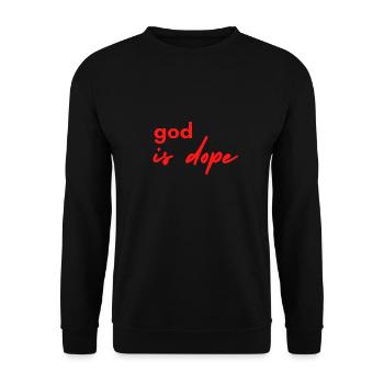 Christian - God Is Black And Red - Unisex Sweatshirt - black - Front - Alina (178cm) & Michal (187cm)