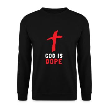 Christian - God Is Black And Red - Unisex Sweatshirt - black - Front - Alina (178cm) & Michal (187cm)