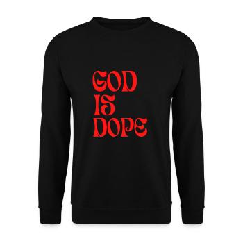 Christian - God Is Black And Red - Unisex Sweatshirt - black - Front - Alina (178cm) & Michal (187cm)