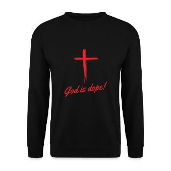 Christian - God Is Black And Red - Unisex Sweatshirt - black - Front - Alina (178cm) & Michal (187cm)