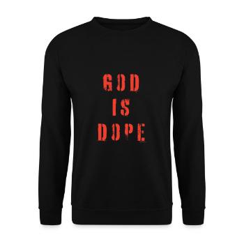 Christian - God Is Black And Red - Unisex Sweatshirt - black - Front - Alina (178cm) & Michal (187cm)