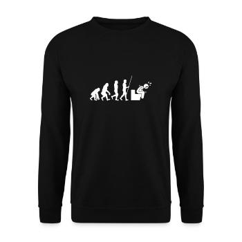 I Poop A Lot - Unisex Sweatshirt - black - Front - Alina (178cm) & Michal (187cm)