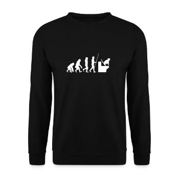 I Poop A Lot - Unisex Pullover - Schwarz - Vorne - Alina (178cm) & Michal (187cm)