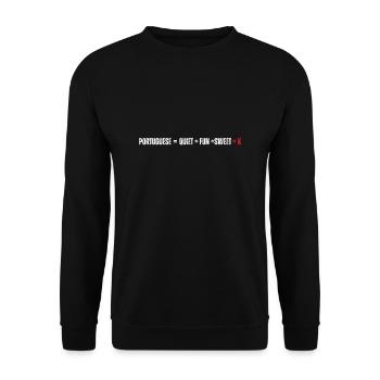Portugal Flag Skull Patriotic Portuguese Roots DNA - Unisex Sweatshirt - black - Front - Alina (178cm) & Michal (187cm)
