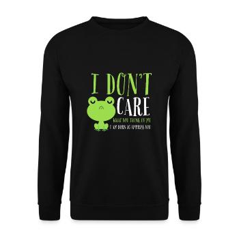 LGBTQ - I don't care what you think about me - Unisex Sweatshirt - black - Front - Alina (178cm) & Michal (187cm)