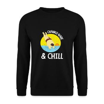 Sumo Stew - Hot Pot Chanko Hub - Unisex Sweatshirt - black - Front - Alina (178cm) & Michal (187cm)