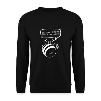 New Zealand Bee Keeper - Manuka Honey - Unisex Sweatshirt - black - Front - Alina (178cm) & Michal (187cm)