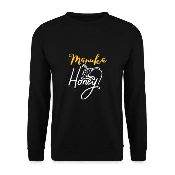 New Zealand Bee Keeper - Manuka Honey - Unisex Sweatshirt - black - Front - Alina (178cm) & Michal (187cm)