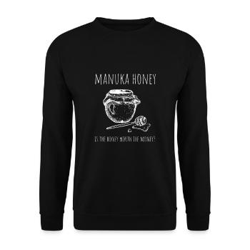 New Zealand Bee Keeper - Manuka Honey - Unisex Sweatshirt - black - Front - Alina (178cm) & Michal (187cm)