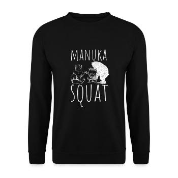 New Zealand Bee Keeper - Manuka Honey - Unisex Sweatshirt - black - Front - Alina (178cm) & Michal (187cm)