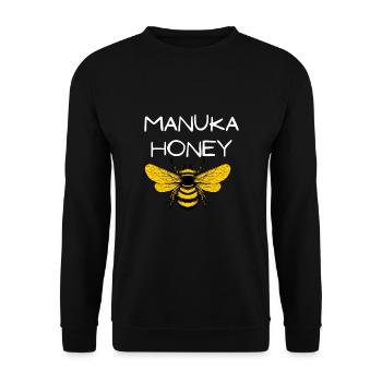 New Zealand Bee Keeper - Manuka Honey - Unisex Sweatshirt - black - Front - Alina (178cm) & Michal (187cm)
